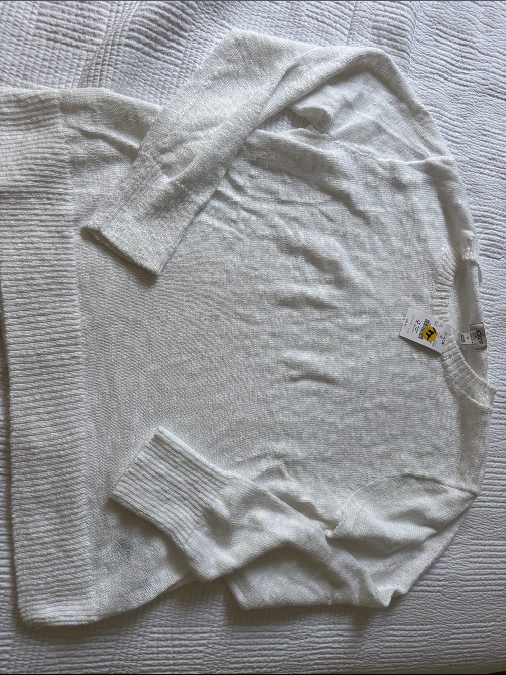 Women’s Jcrew Lightweight White Knit Sweater